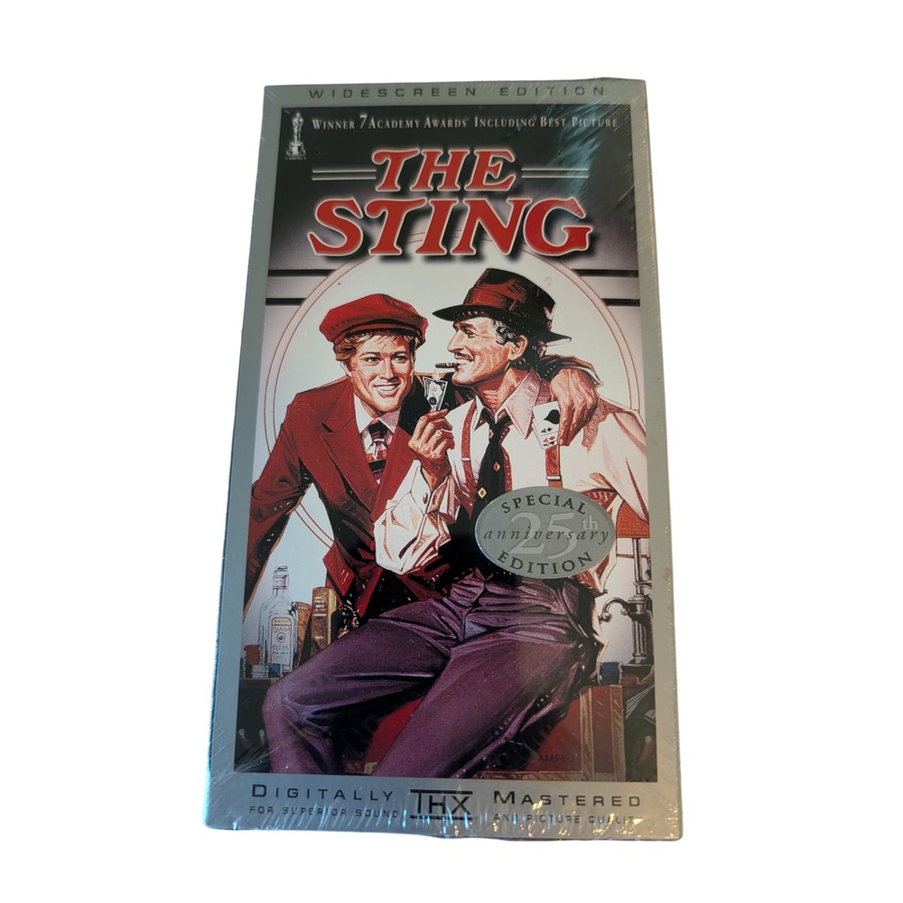 The Sting VHS Special 25th Anniversary Widescreen Edition Sealed 1998 THX Tape